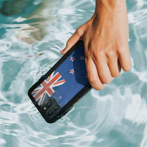 New Zealand Flag Distressed iPhone 11 Pro Waterproof Case